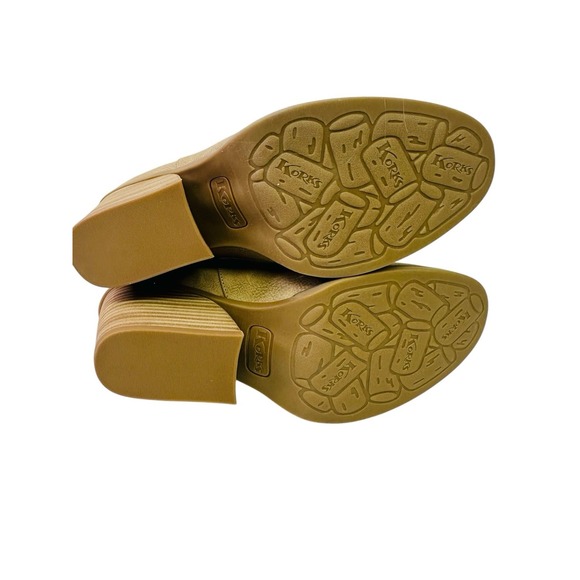 Korks Hadley Natural Nubuck Chunky Block‎ Heel Booties Womens Size 9M NWB - Picture 7 of 16